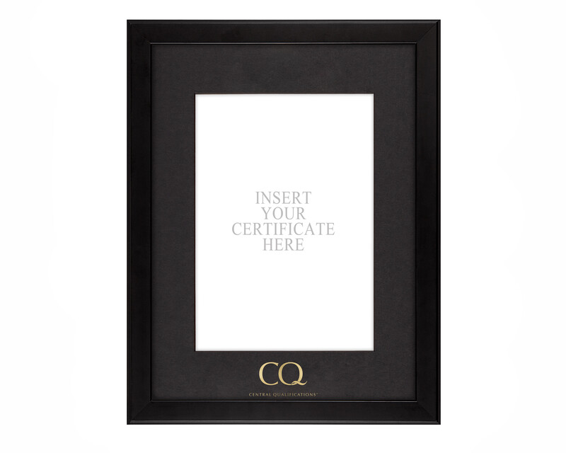 CQV A4 Black Certificate Mount with Black Frame  - 1