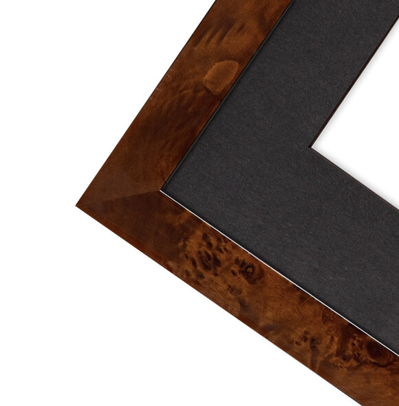 CQV A4 Black Certificate Mount with Walnut Frame  - 2